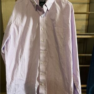 Wrangler Men's Cody Johnson Collection Lavender Checkered Button Down Shirt